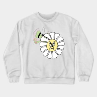 Smiling Flower Faces Crewneck Sweatshirt